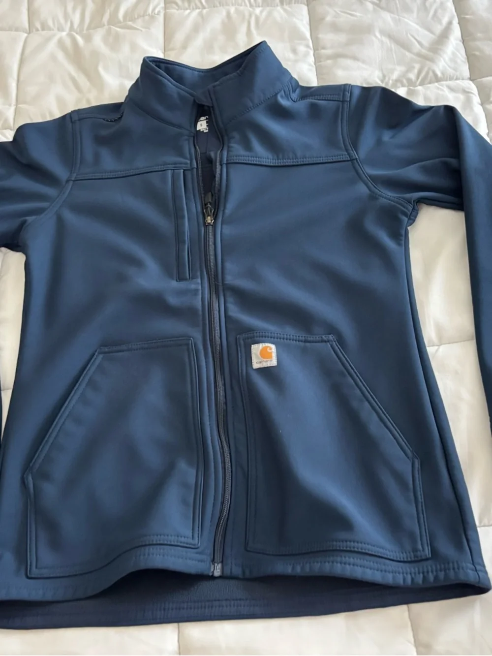 Carhartt Women's Dark Navy Zip-Front Utility Jacket - Picture 2 of 4